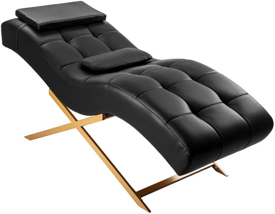 Activeshop Blakstienų procedūrų kosmetologinis krėslas Sillon Alba, juodas and auksinis