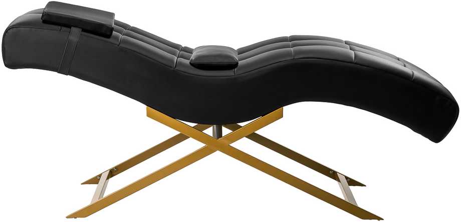 Activeshop Blakstienų procedūrų kosmetologinis krėslas Sillon Alba, juodas and auksinis