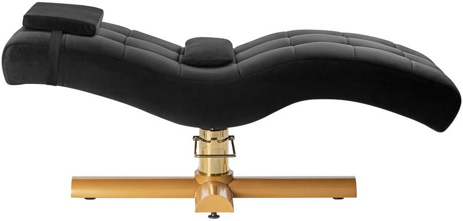 Activeshop Blakstienų procedūrų kosmetologinis krėslas Sillon Corona, juodas and auksinis