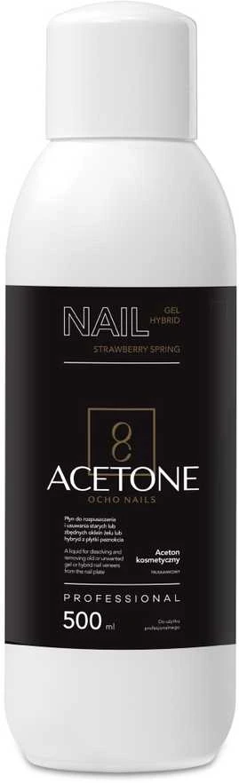 Activeshop Nagų lako valiklis/acetonas braškių kvapo, 500 ml