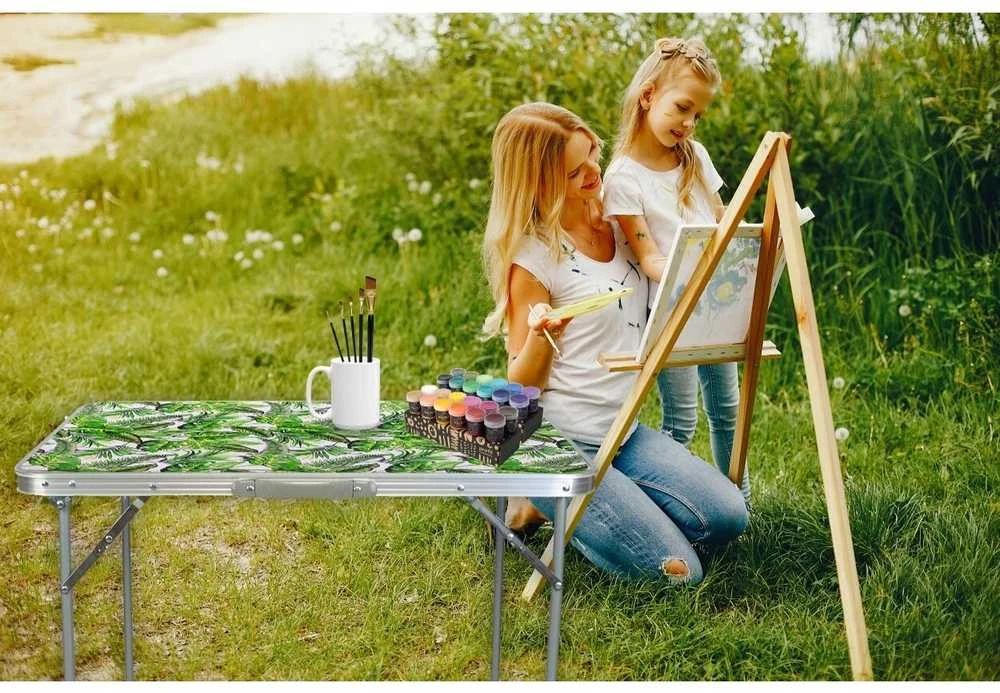 Carruzoo Sulankstomas turistinis stalas Summer Garden 80x60cm