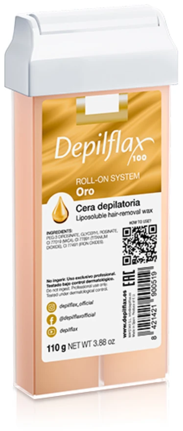 Activeshop Depilflax 100 depiliacinis vaškas rulonas auksinis 110 g