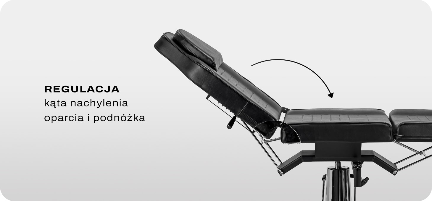 Activeshop Hidraulinis tatuiruočių krėslas Pro Ink 322F Juodas aprašymas - Prekės nuotrauka