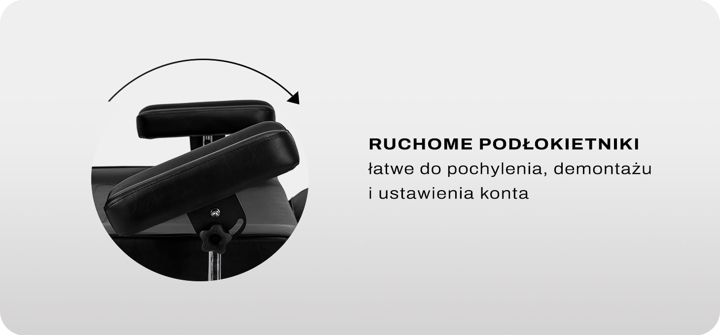 Activeshop Hidraulinis tatuiruočių krėslas Pro Ink 322F Juodas aprašymas - Prekės nuotrauka