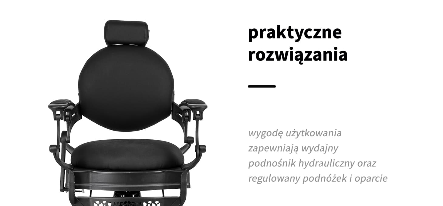 Activeshop Kirpyklos kėdė Barber Chair Gabbiano Niccolo Juodas aprašymas - Prekės nuotrauka