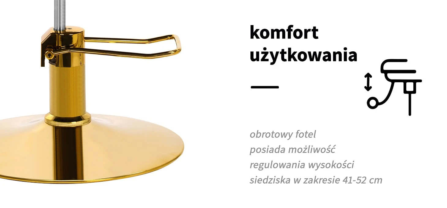 Activeshop Kirpyklos kėdė Gabbiano A364 Gold Juodas aprašymas - Prekės nuotrauka