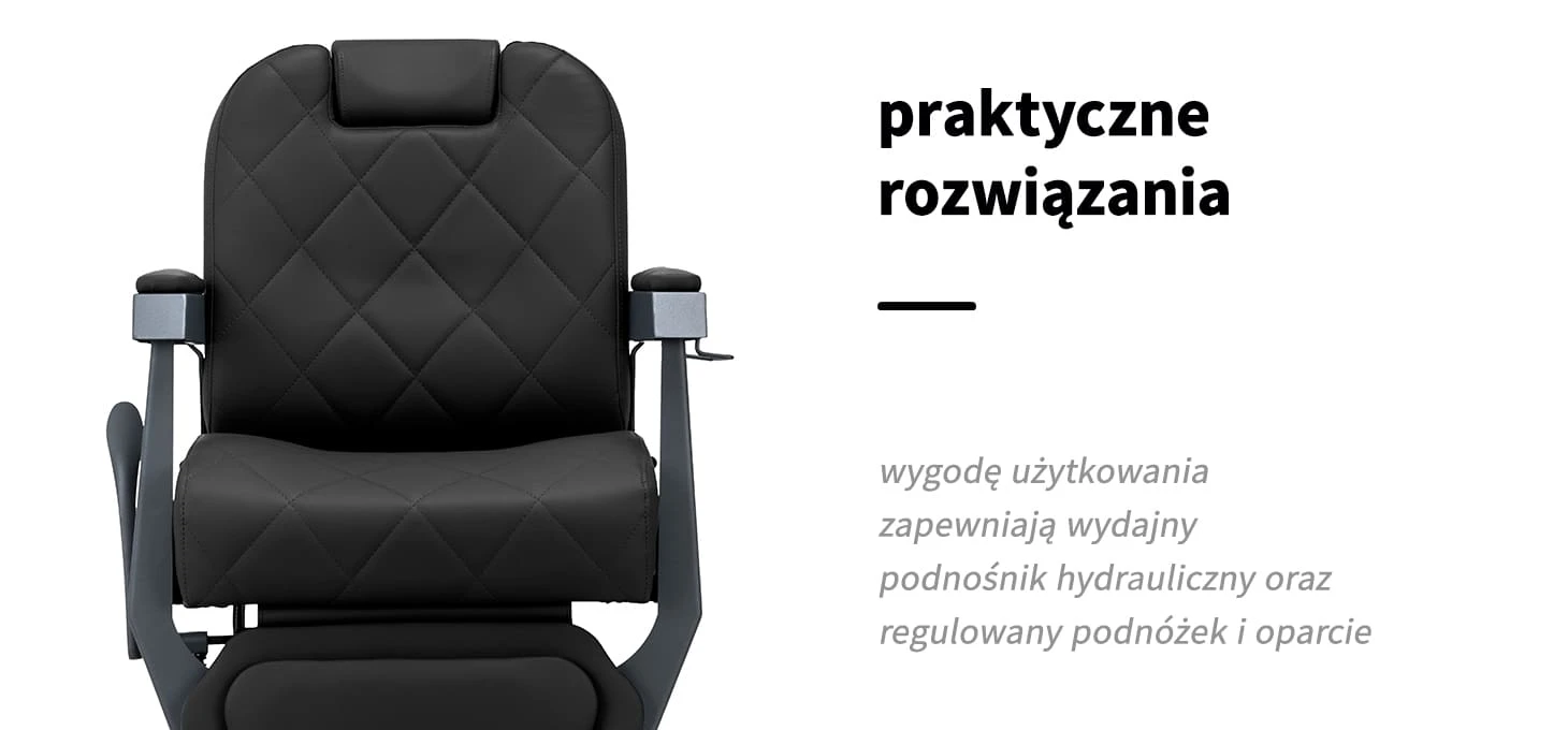Activeshop Kirpyklos kėdė Gabbiano Barber Chair Bruno, Graphite aprašymas - Prekės nuotrauka