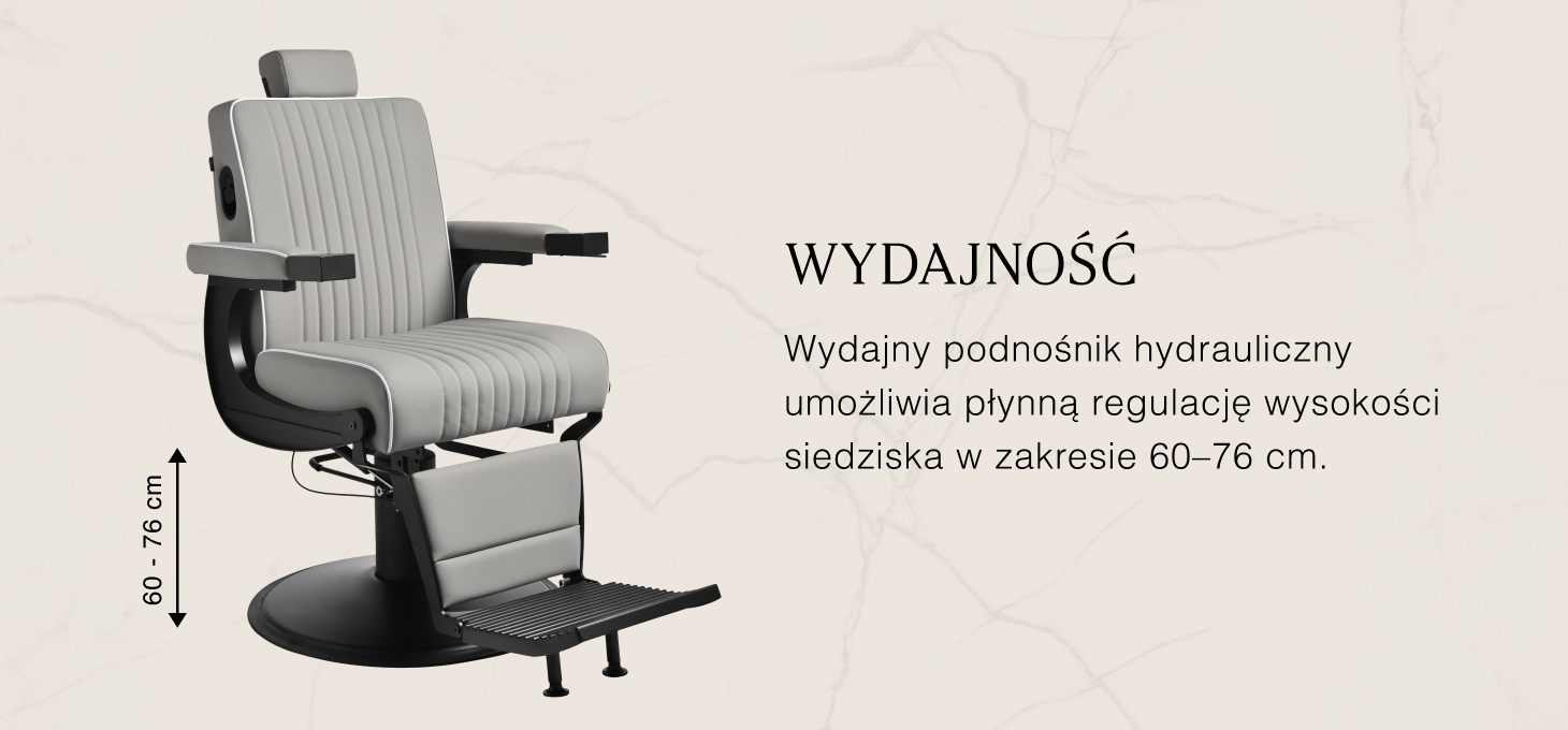 Activeshop Kirpyklos kėdė Gabbiano Barber Chair Levi Pilkas aprašymas - Prekės nuotrauka
