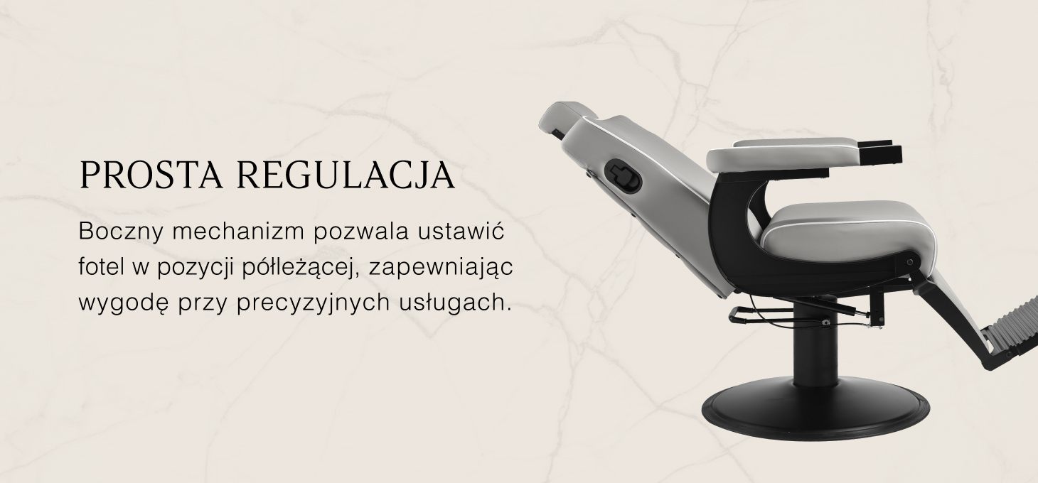 Activeshop Kirpyklos kėdė Gabbiano Barber Chair Levi Pilkas aprašymas - Prekės nuotrauka