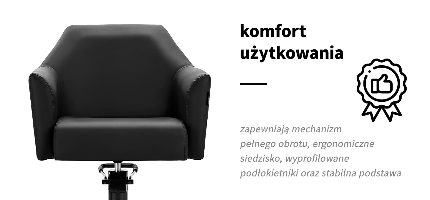 Activeshop Kirpyklos kėdė Gabbiano Davos Juodas aprašymas - Prekės nuotrauka