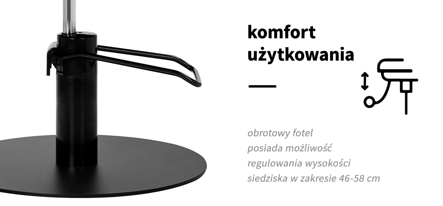 Activeshop Kirpyklos kėdė Gabbiano Seville Juodas aprašymas - Prekės nuotrauka