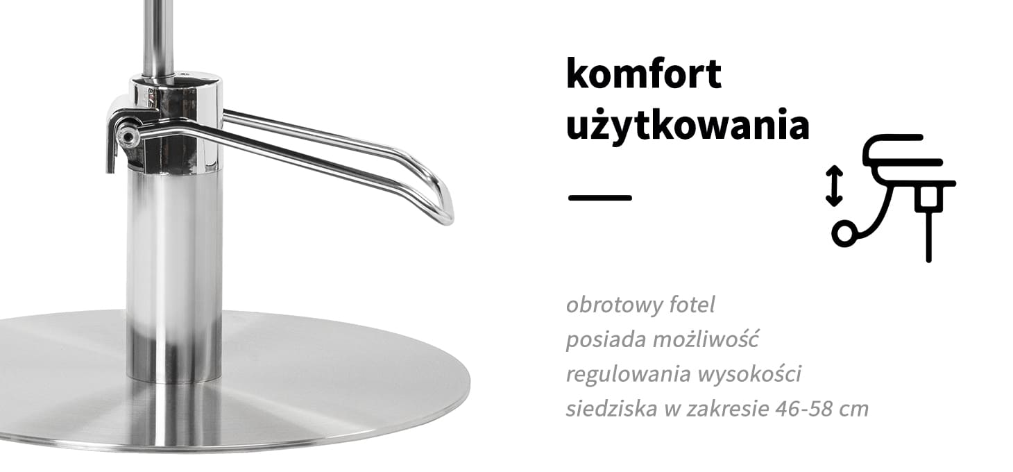 Activeshop Kirpyklos kėdė Gabbiano Seville Gray Sidabrinis aprašymas - Prekės nuotrauka