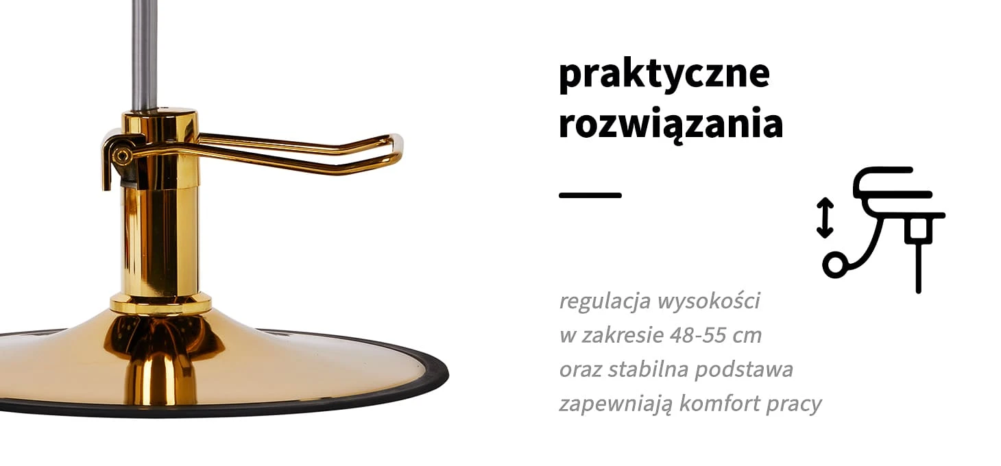 Activeshop Kirpyklos kėdė Hair System Lille Gold Juodas aprašymas - Prekės nuotrauka