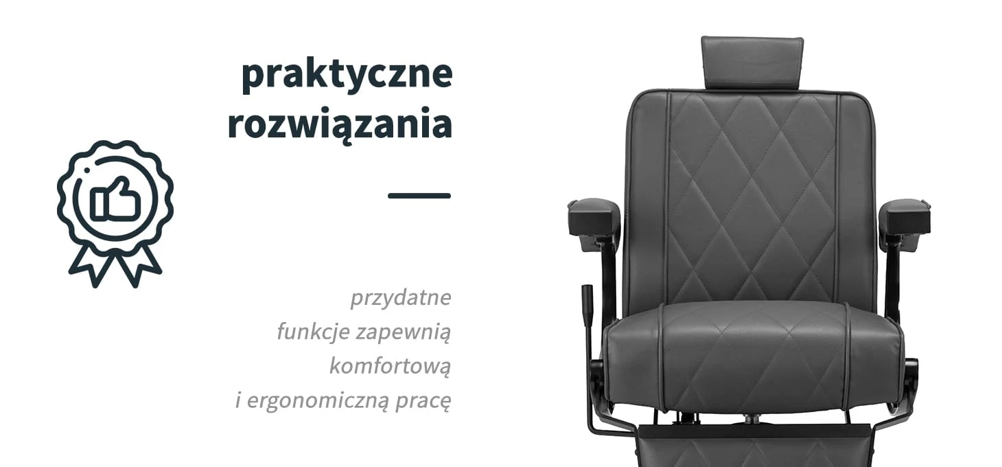 Kirpyklos kėdė Professional Barber Chair BM88066B Pilkas aprašymas - Prekės nuotrauka