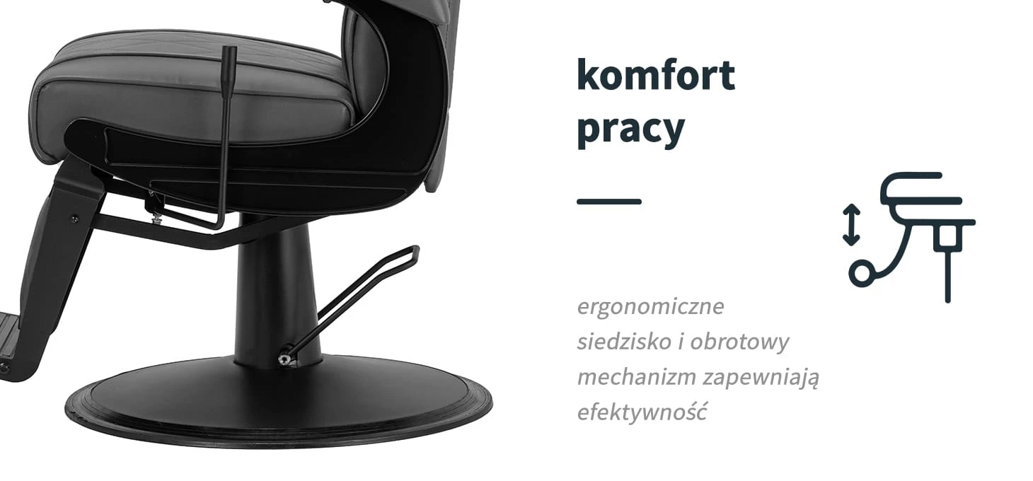 Kirpyklos kėdė Professional Barber Chair BM88066B Pilkas aprašymas - Prekės nuotrauka