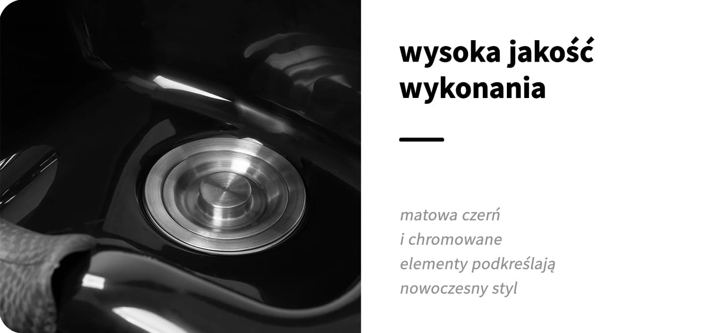 Activeshop Kirpyklos plautuvė Gabbiano 5023 Juodas aprašymas - Prekės nuotrauka