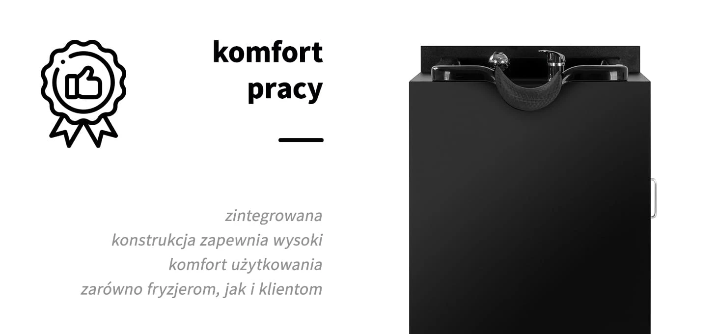 Activeshop Kirpyklos plautuvė Gabbiano 5023 Juodas aprašymas - Prekės nuotrauka