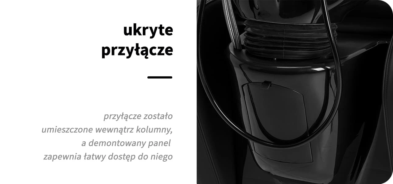 Activeshop Kirpyklos plautuvė su elektriniu kojų atlošu Gabbiano Emma Juodas aprašymas - Prekės nuotrauka