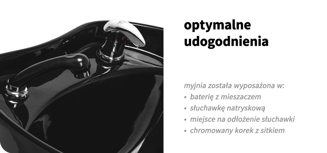 Activeshop Kirpyklos plautuvė su elektriniu kojų atlošu Gabbiano Sylvia Juodas aprašymas - Prekės nuotrauka