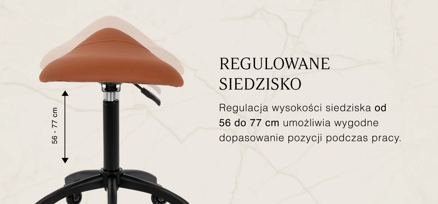 Activeshop Kosmetologinė meistro kėdutė Gabbiano D032 Brown aprašymas - Prekės nuotrauka