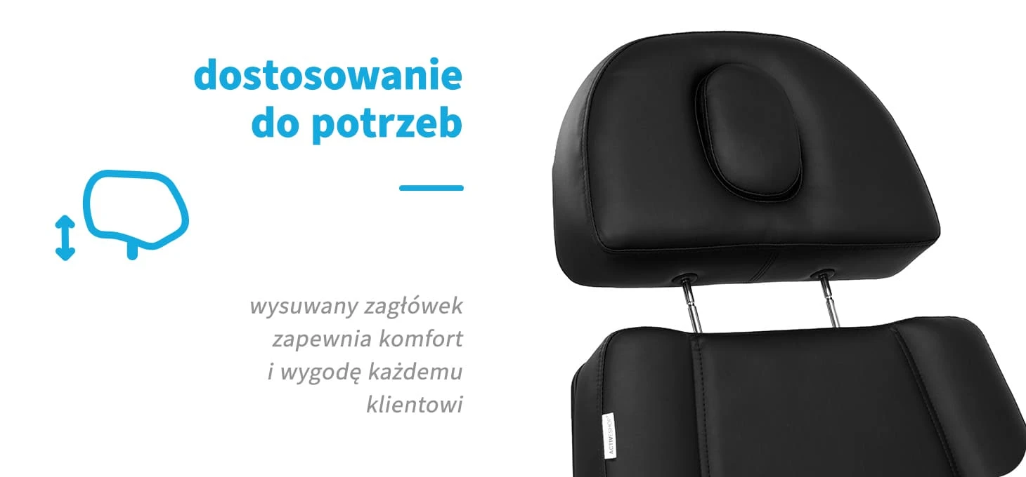Activeshop Kosmetologinis krėslas Azzurro Lux Electric 3 Motors Juodas aprašymas - Prekės nuotrauka