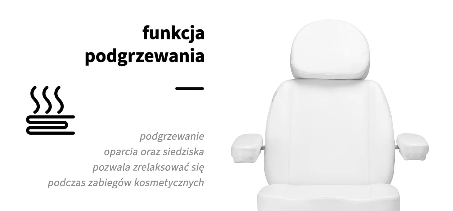 Activeshop Kosmetologinis krėslas Sillon Classic Electric 3 Motors Heating Baltas aprašymas - Prekės nuotrauka