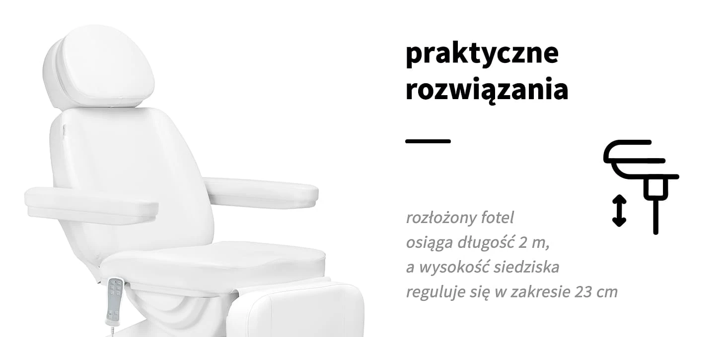 Activeshop Kosmetologinis krėslas Sillon Classic Electric 3 Motors Heating Baltas aprašymas - Prekės nuotrauka