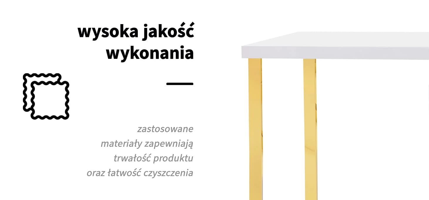 Activeshop Kosmetologinis stalas 3311G Gold Baltas aprašymas - Prekės nuotrauka