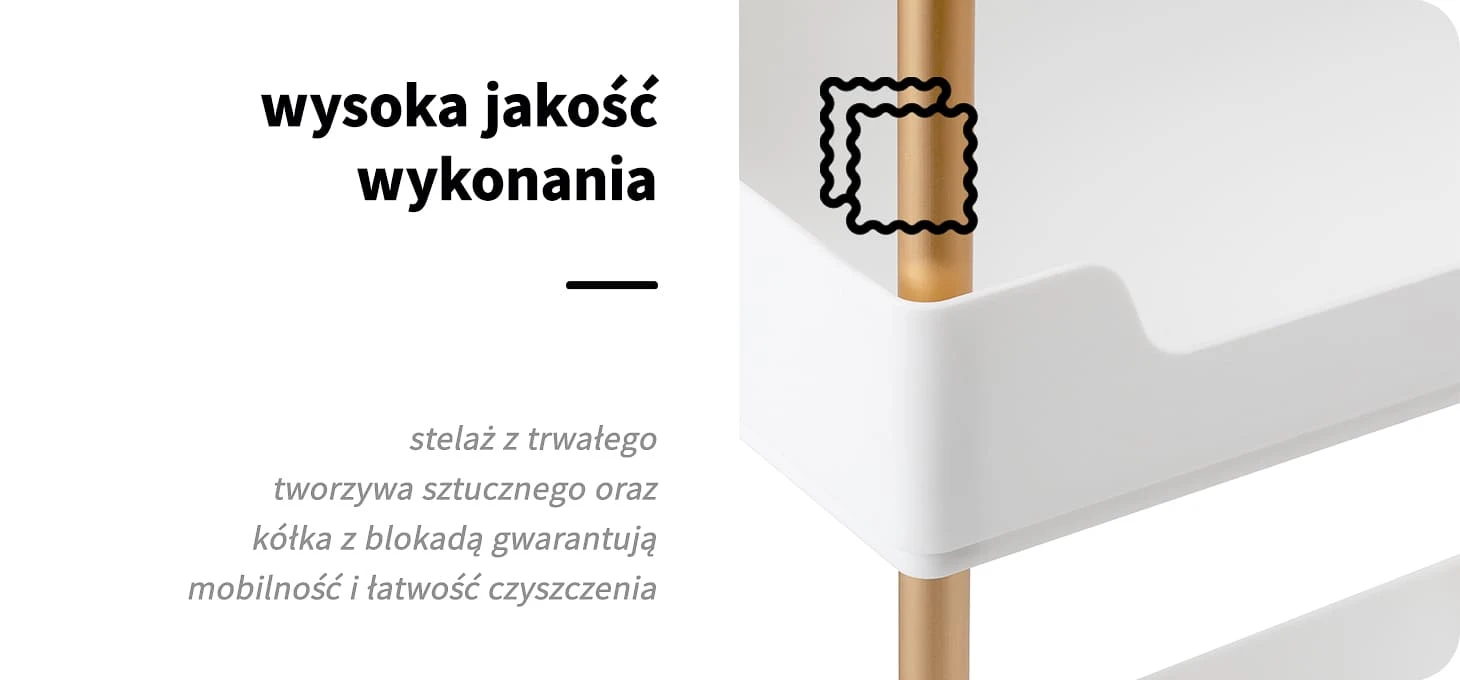 Activeshop Kosmetologinis vežimėlis 127 Baltas aprašymas - Prekės nuotrauka