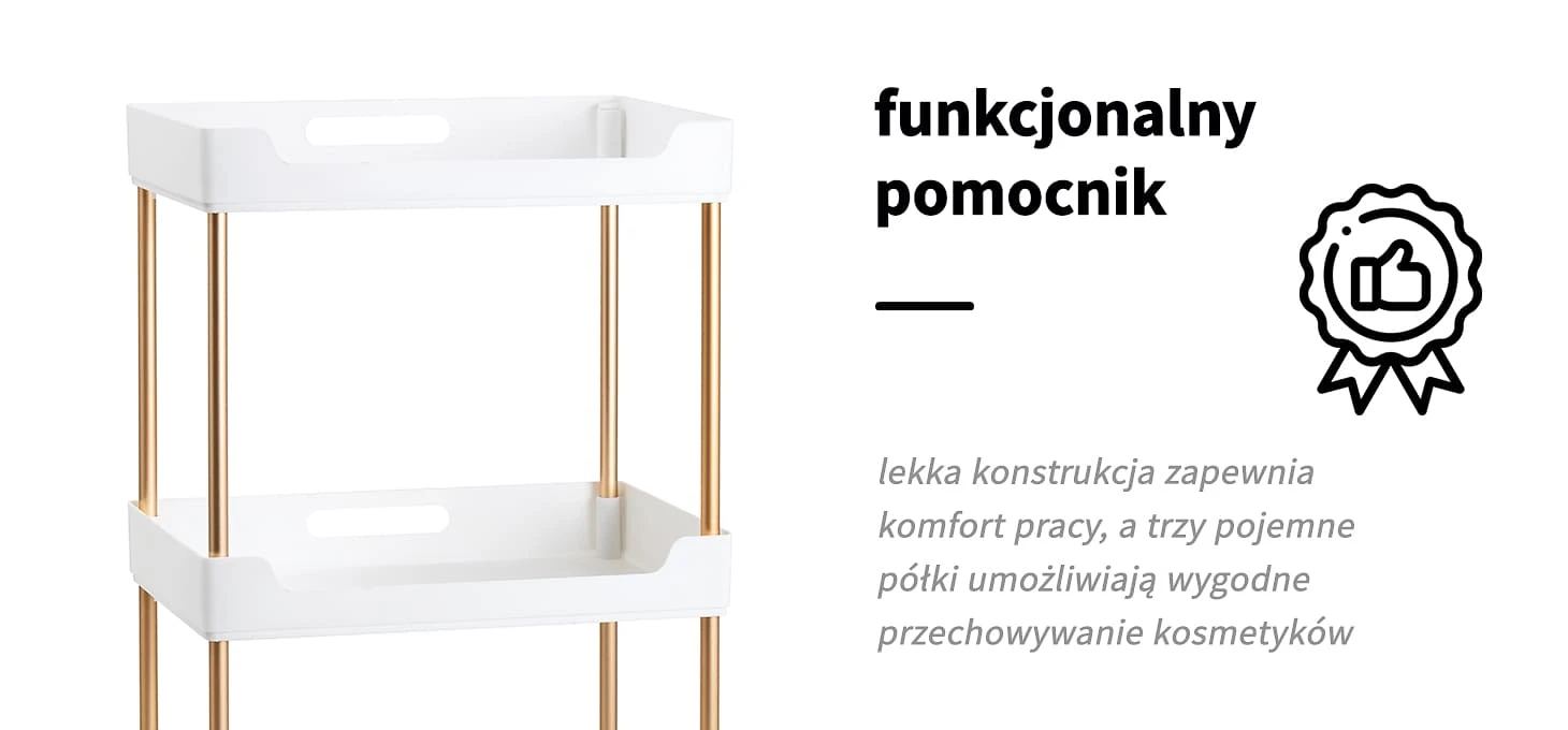 Activeshop Kosmetologinis vežimėlis 127 Baltas aprašymas - Prekės nuotrauka