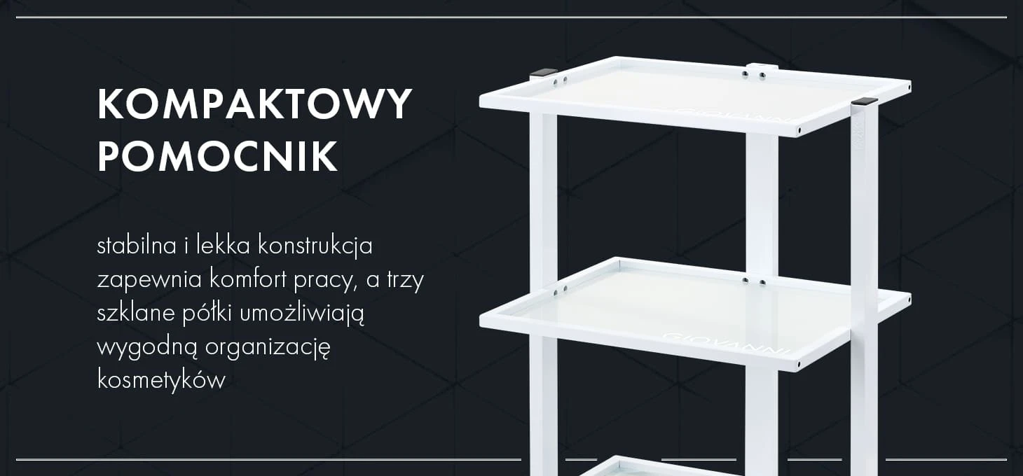 Activeshop Kosmetologinis vežimėlis Giovanni E40 Baltas aprašymas - Prekės nuotrauka