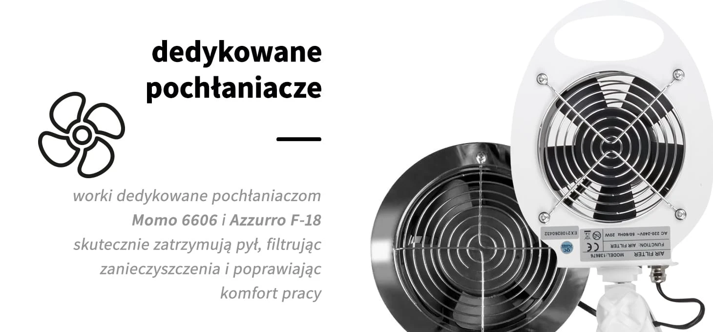 Activeshop Manikiūro dulkių ištraukėjo maišelis Momo 6606 and Azzurro F-18 aprašymas - Prekės nuotrauka