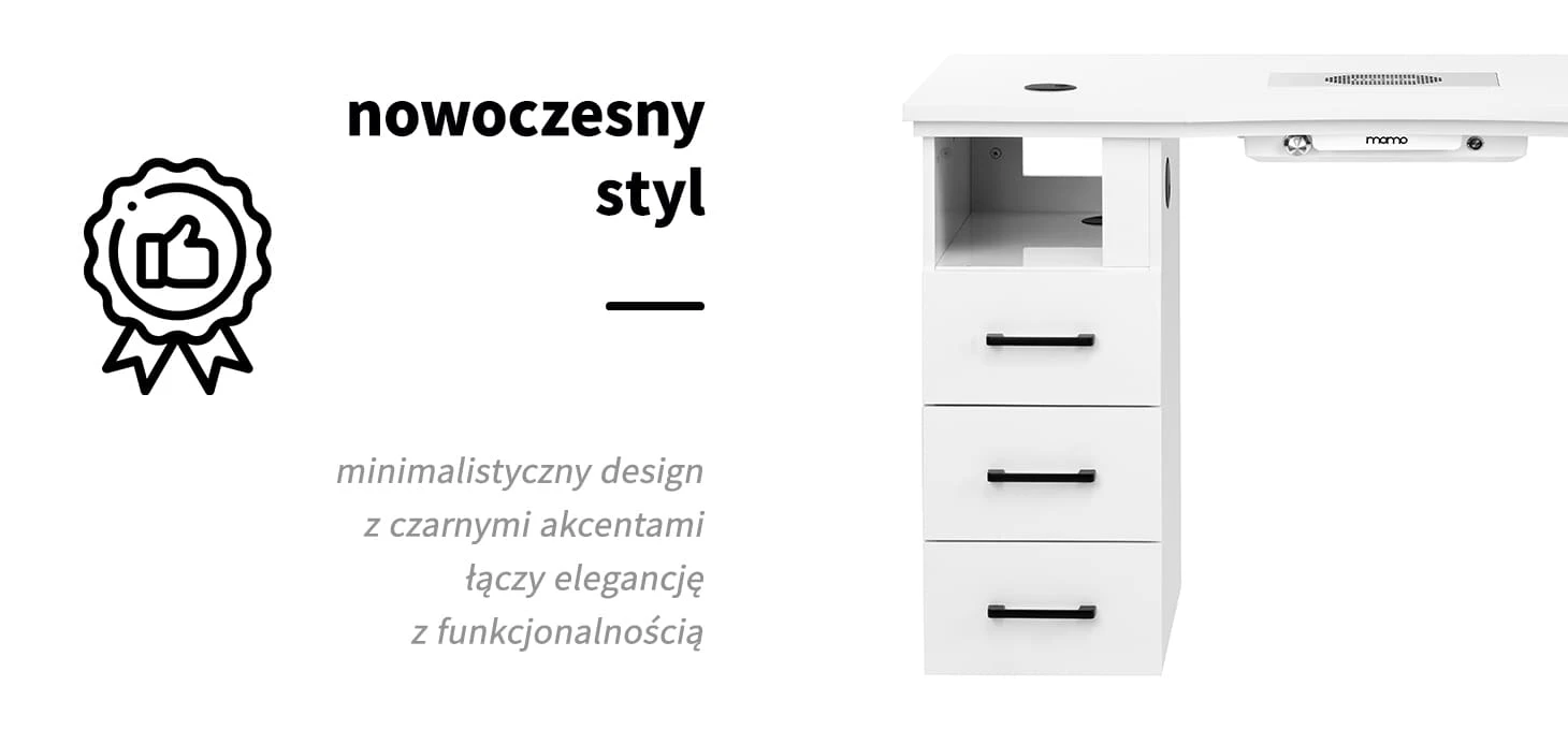 Activeshop Manikiūro stalas su dulkių ištraukėju MOMO L01 aprašymas - Prekės nuotrauka