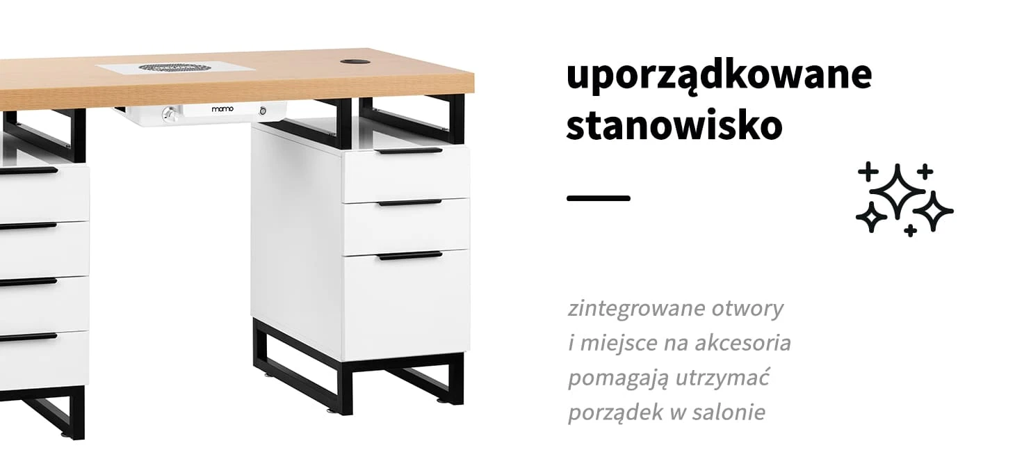 Activeshop Manikiūro stalas su dulkių ištraukėju MOMO L02 aprašymas - Prekės nuotrauka