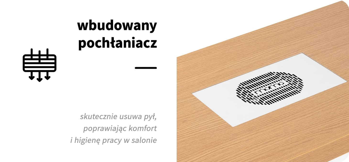 Activeshop Manikiūro stalas su dulkių ištraukėju MOMO L02 aprašymas - Prekės nuotrauka