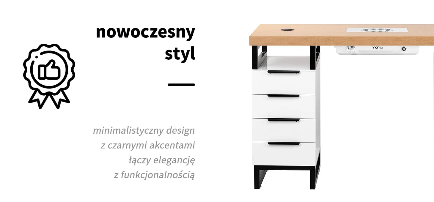 Activeshop Manikiūro stalas su dulkių ištraukėju MOMO L02 aprašymas - Prekės nuotrauka
