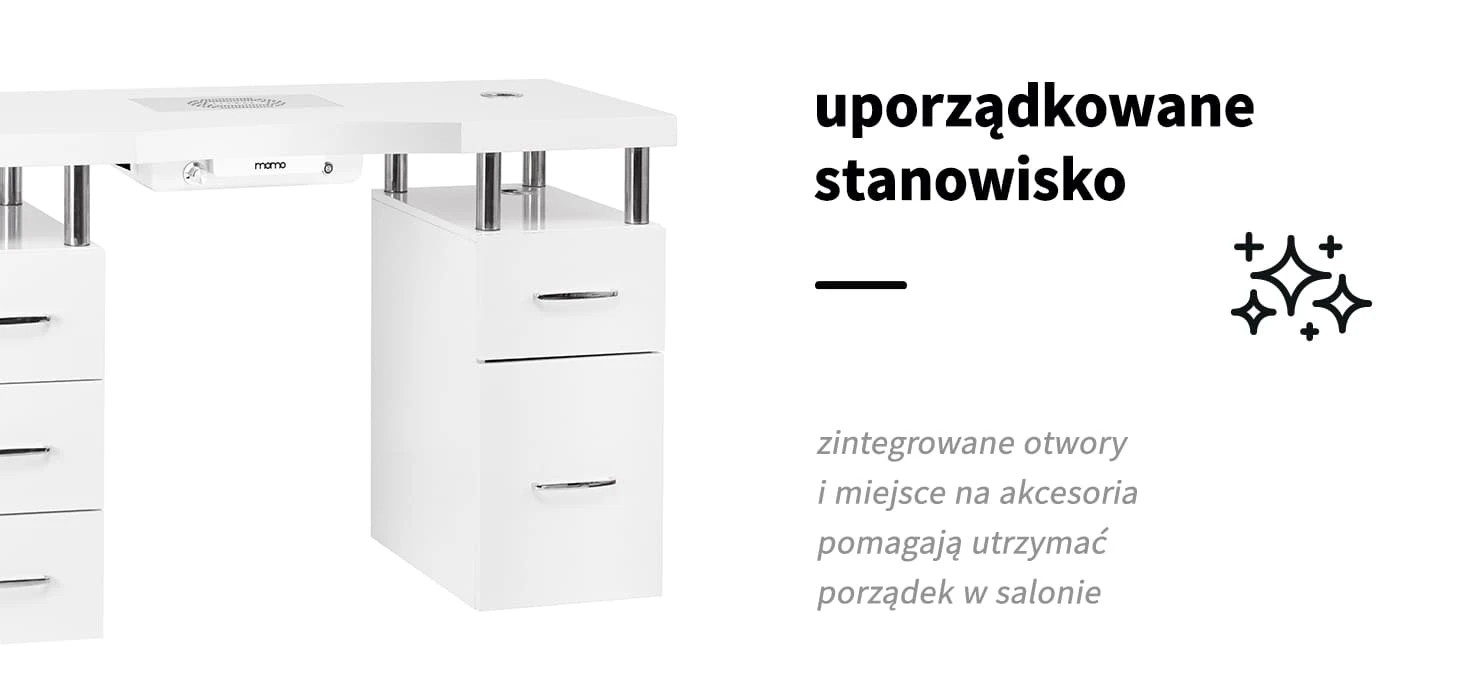 Activeshop Manikiūro stalas su dulkių ištraukėju MOMO L03 aprašymas - Prekės nuotrauka
