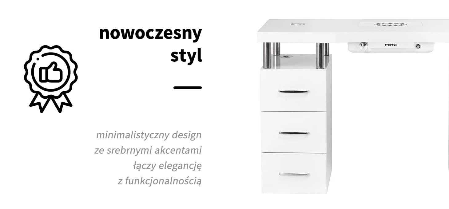 Activeshop Manikiūro stalas su dulkių ištraukėju MOMO L03 aprašymas - Prekės nuotrauka
