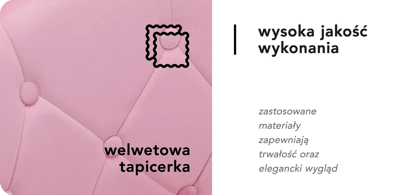 Activeshop Pasukamas fotelis 4Rico QS-BL12G Velvet Rožinė aprašymas - Prekės nuotrauka
