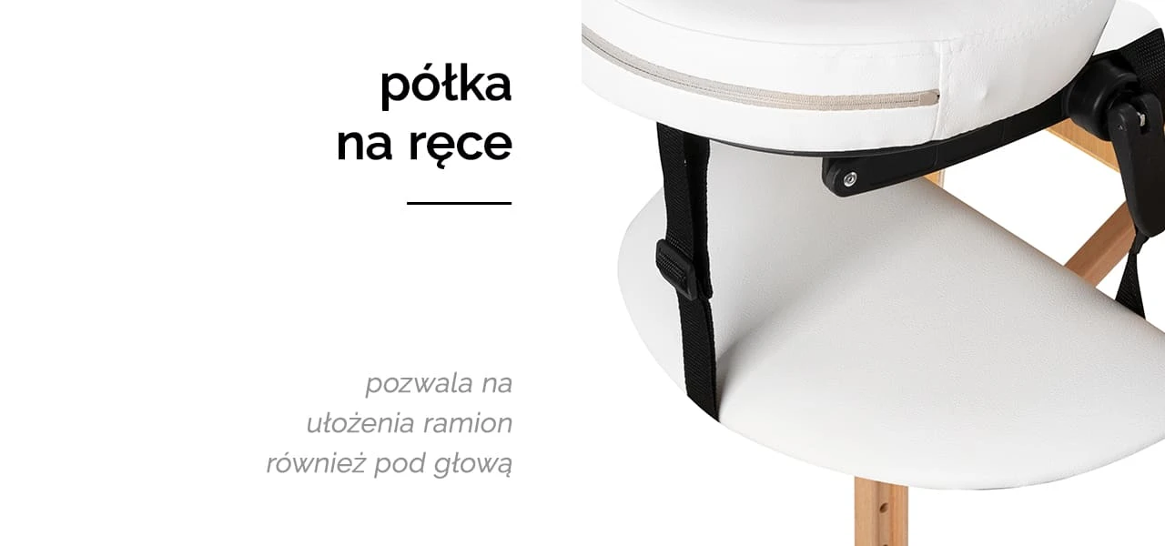 Activeshop Sulankstomas masažo stalas Balance 2 Wood Baltas aprašymas - Prekės nuotrauka