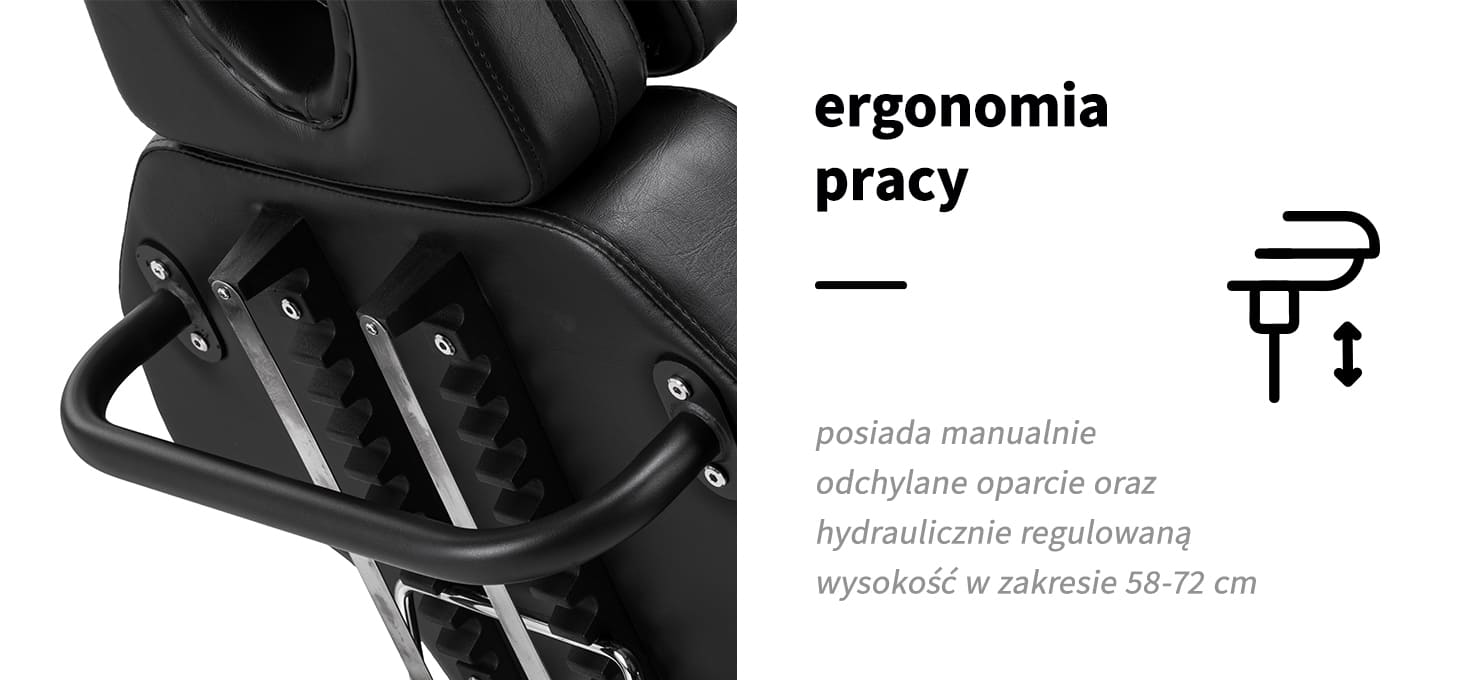 Fotelis Activeshop Tatuiruočių krėslas Pro Ink 601A Hydraulic Juodas aprašymas - Prekės nuotrauka