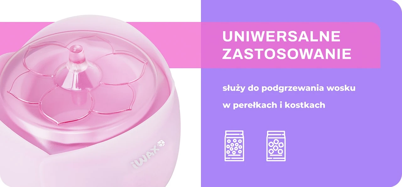 Activeshop Vaško šildytuvas iWax Flower 450ml 40W Rose aprašymas - Prekės nuotrauka