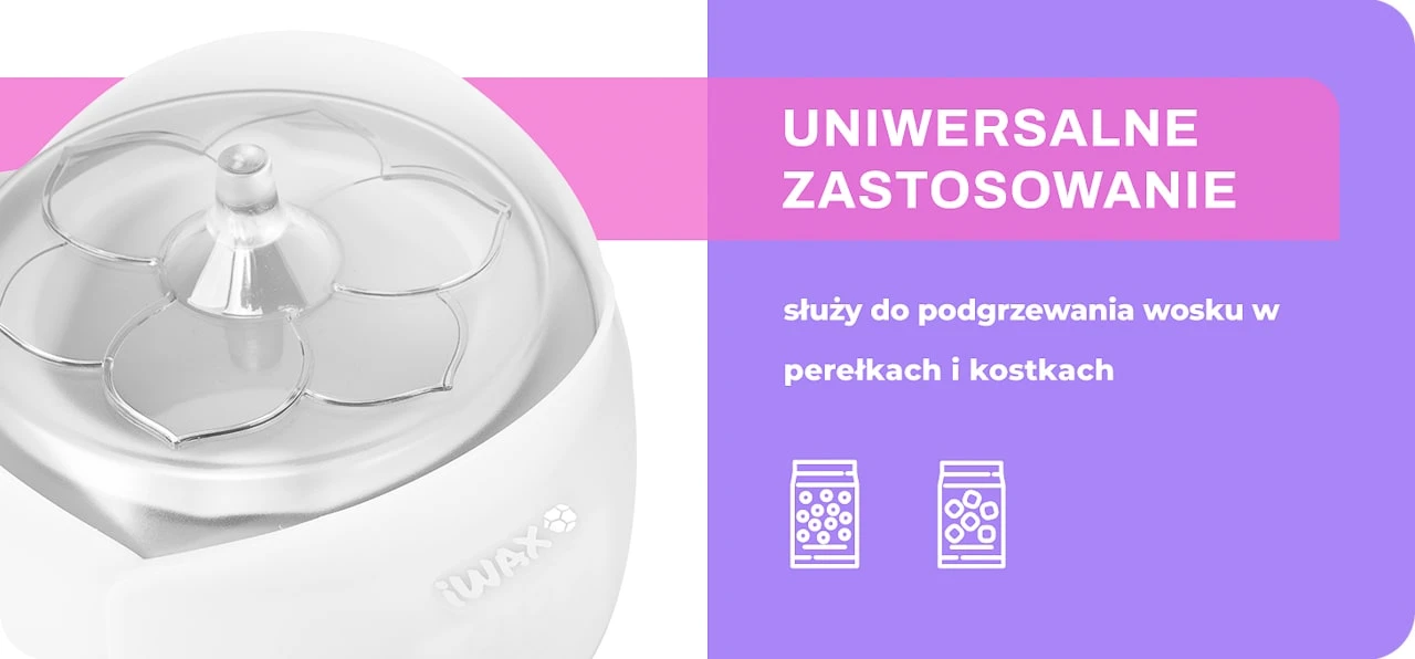 Activeshop Vaško šildytuvas iWax Flower 450ml 40W Baltas aprašymas - Prekės nuotrauka