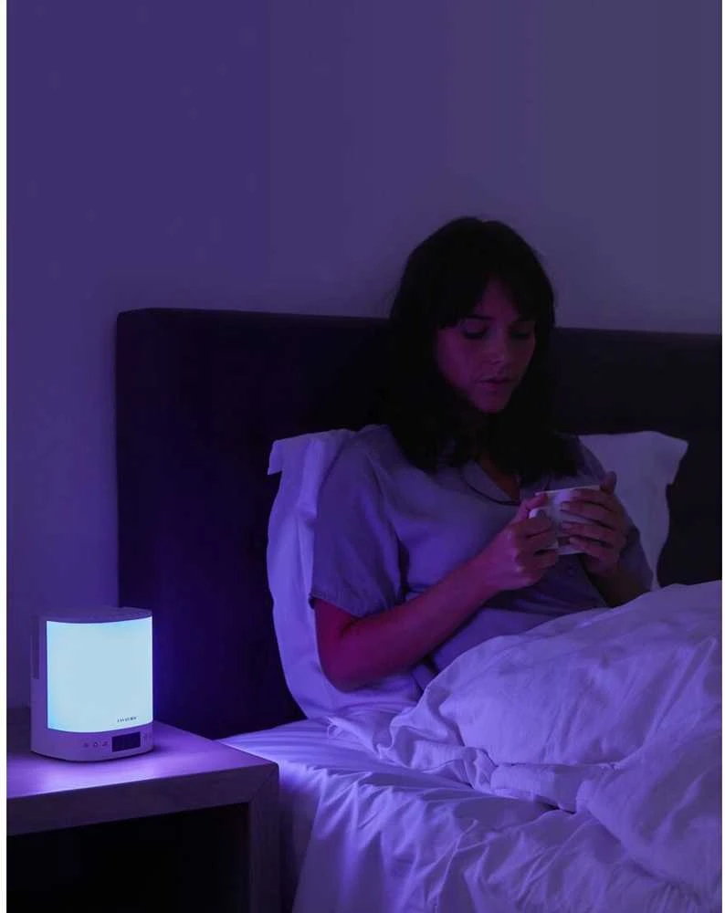 Drėkintuvas Šviesos žadintuvas su eterinių aliejaus garintuvu ir radija Lanaform Wake Up Scents