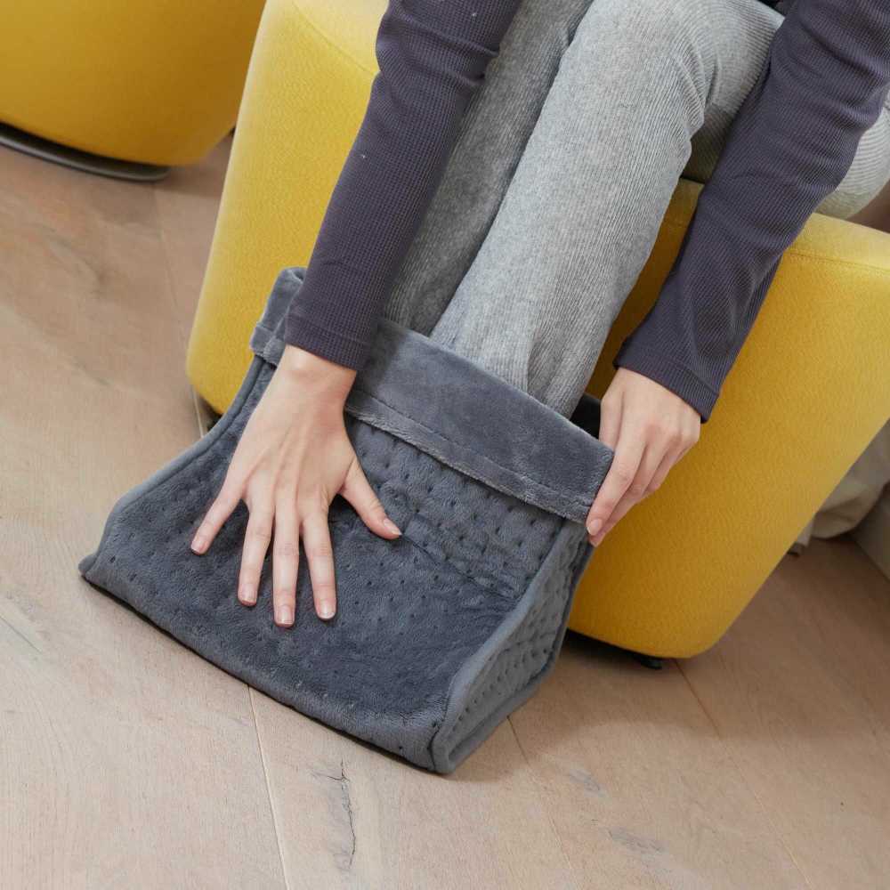Kojų šildytuvas Lanaform LA180401 Šildymo lygių skaičius 3, Plaunamas, 100% poliesteris, 100 W, Pilkas, Baltas