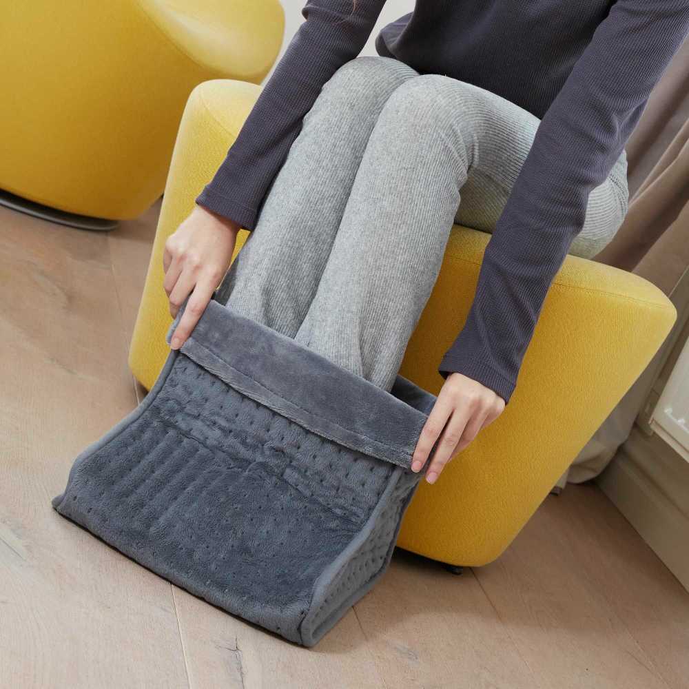 Kojų šildytuvas Lanaform LA180401 Šildymo lygių skaičius 3, Plaunamas, 100% poliesteris, 100 W, Pilkas, Baltas