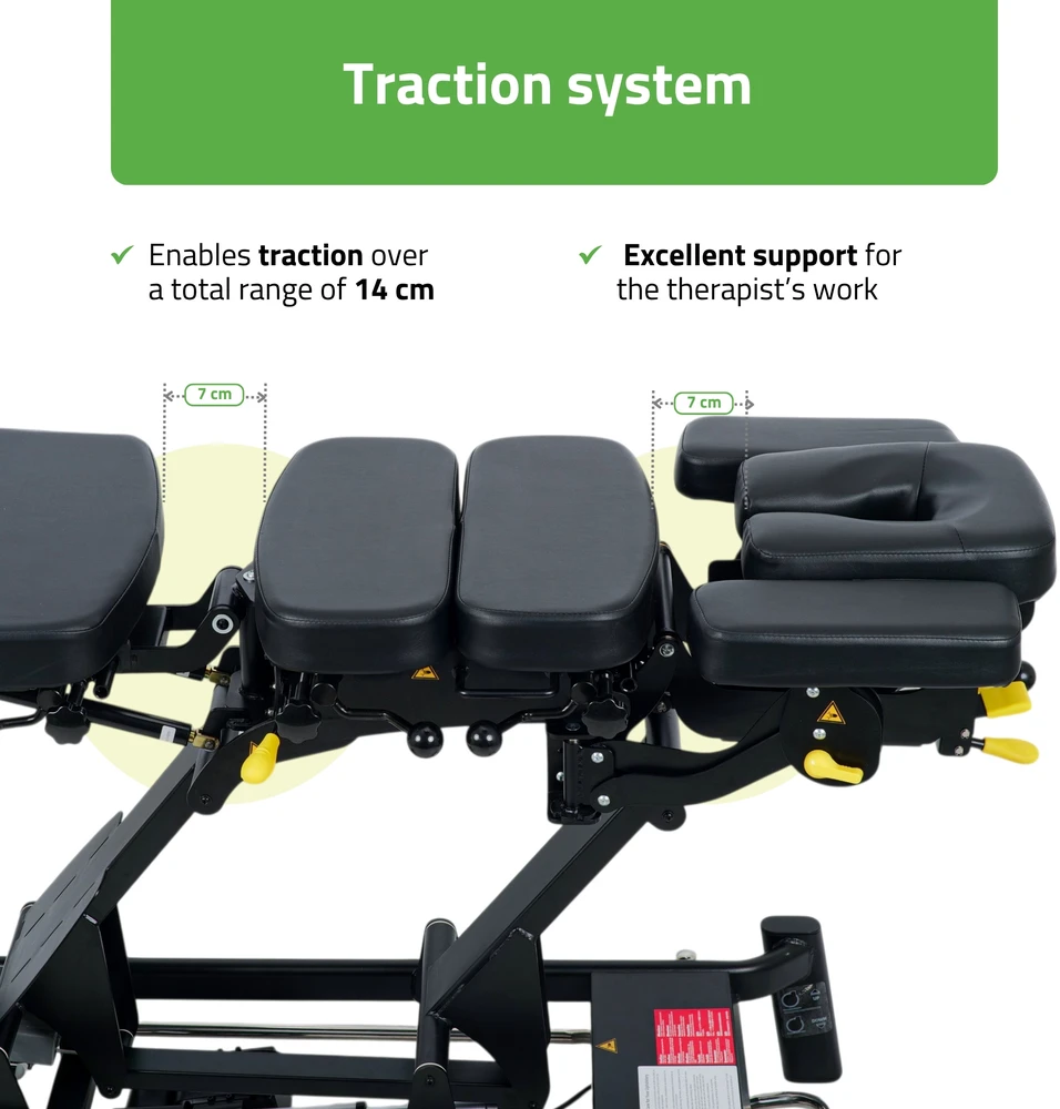 Elektrinis chiroprakcijos ir fizioterapijos stalas Habys Upright Chiro Z7, juodas