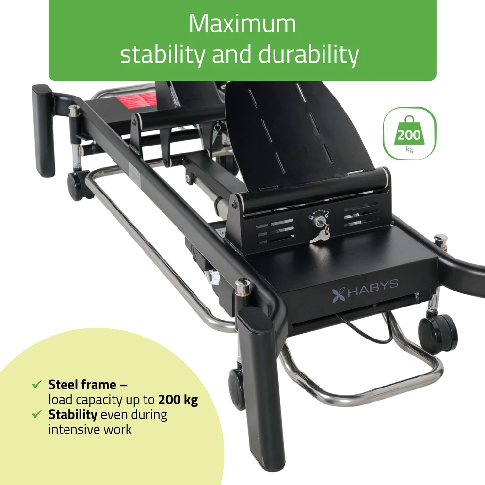 Elektrinis chiroprakcijos ir fizioterapijos stalas Habys Upright Chiro Z7, juodas