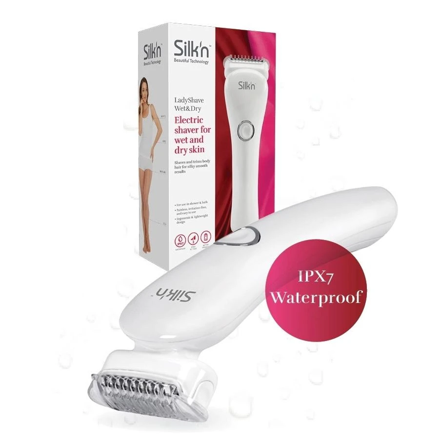 Silk'n LadyShave skustuvas su IPX7 atsparumu