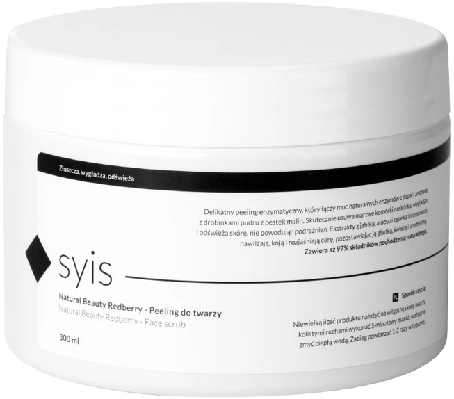 Activeshop Fermentinis veido šveitiklis su aviečių sėklomis SYIS Natural Beauty Redberry 300 ml